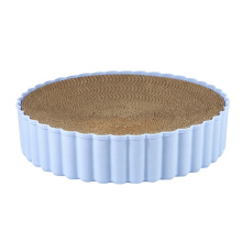 Factory Direct Pet Cat Scratch Board Corrugated Paper Round Nest Cat Teaser Bowl Toy Grinding Claw Board